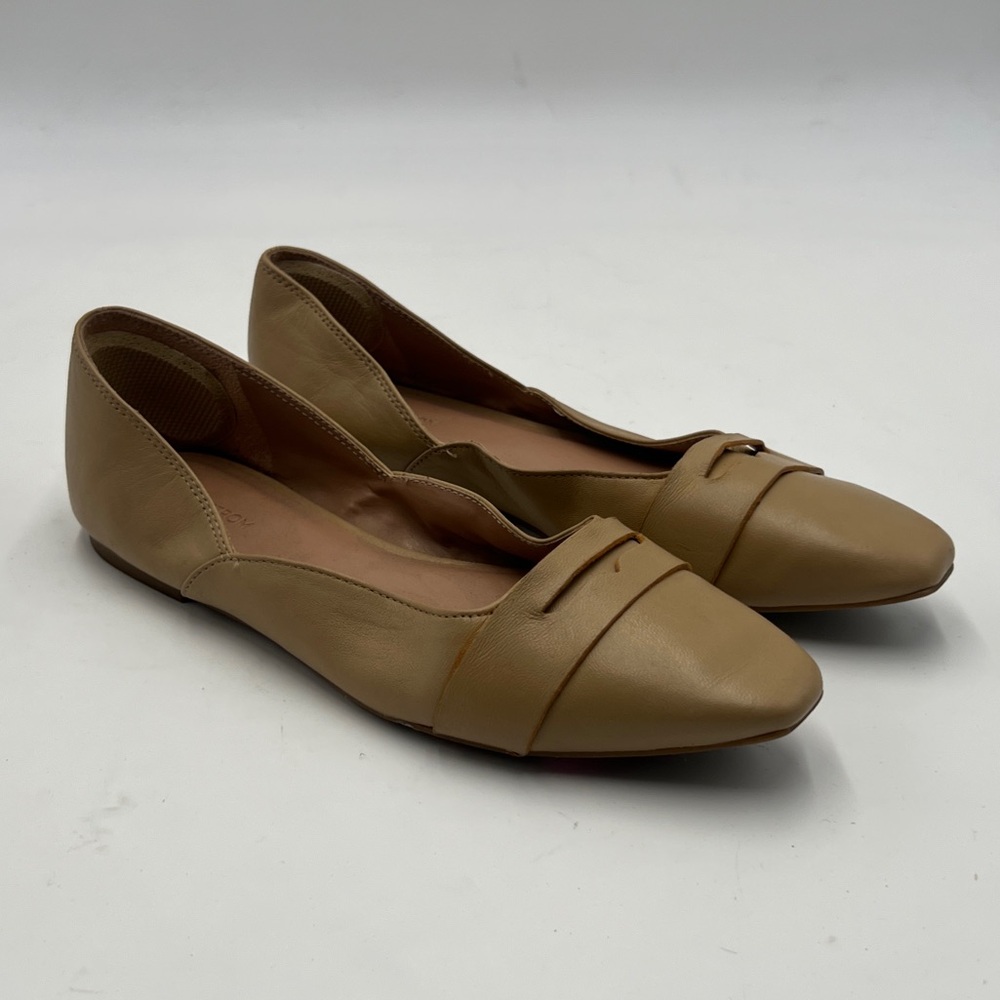 Nordstrom Tan Flats with Seam Detail